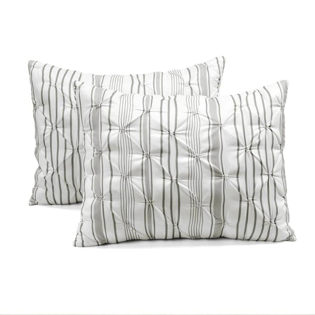 Ravello Pintuck Stripe 5 Piece Comforter Set - Image 9