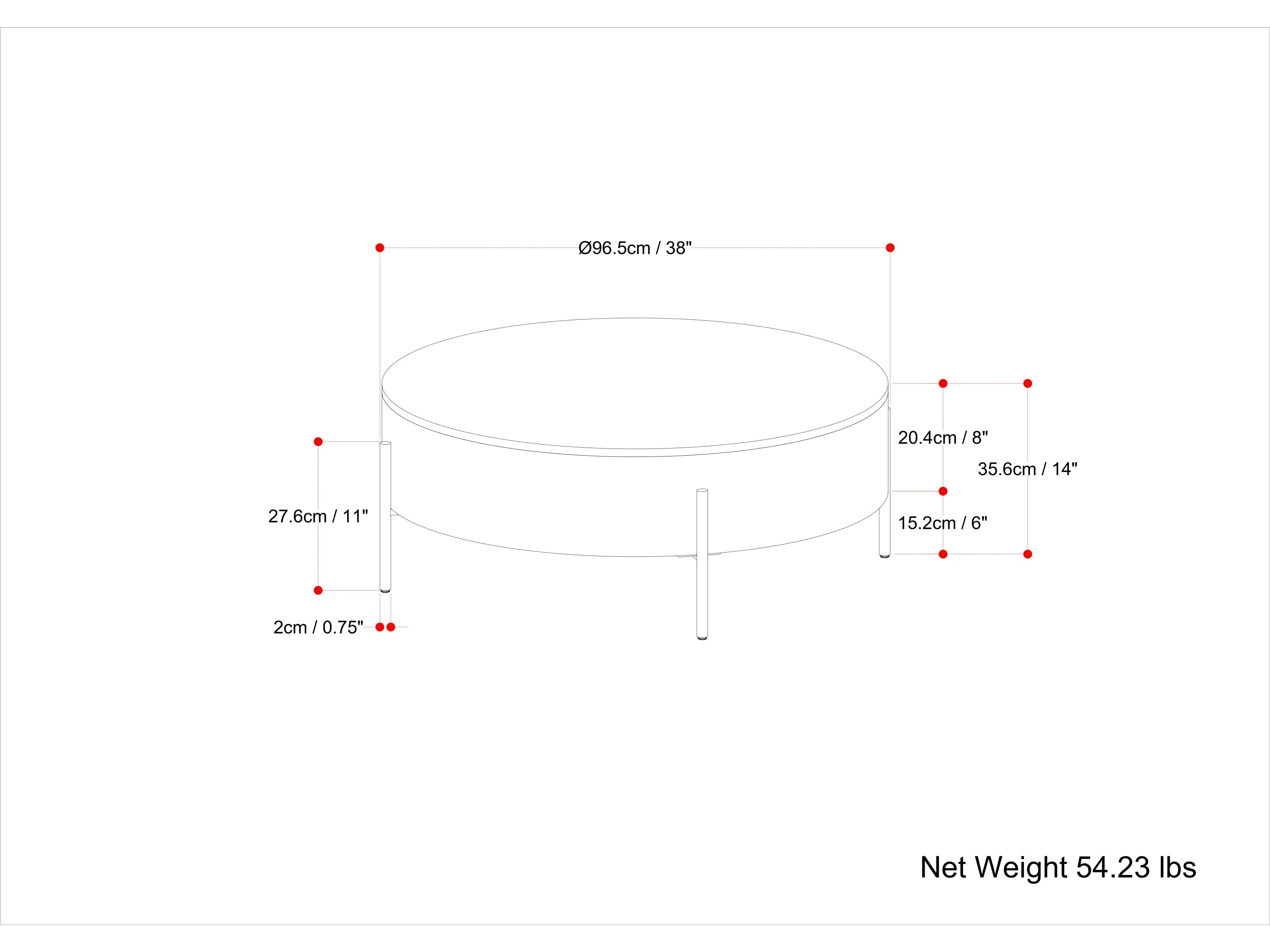 Rayburn Drum Coffee Table - Natural - Image 7