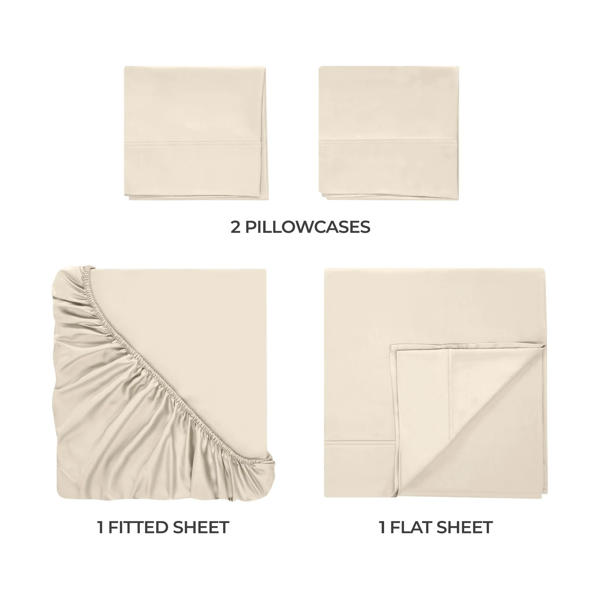 Bamboo Viscose 4-Piece Bed Sheet Set 300 Thread Count Deep Pocket - Image 13