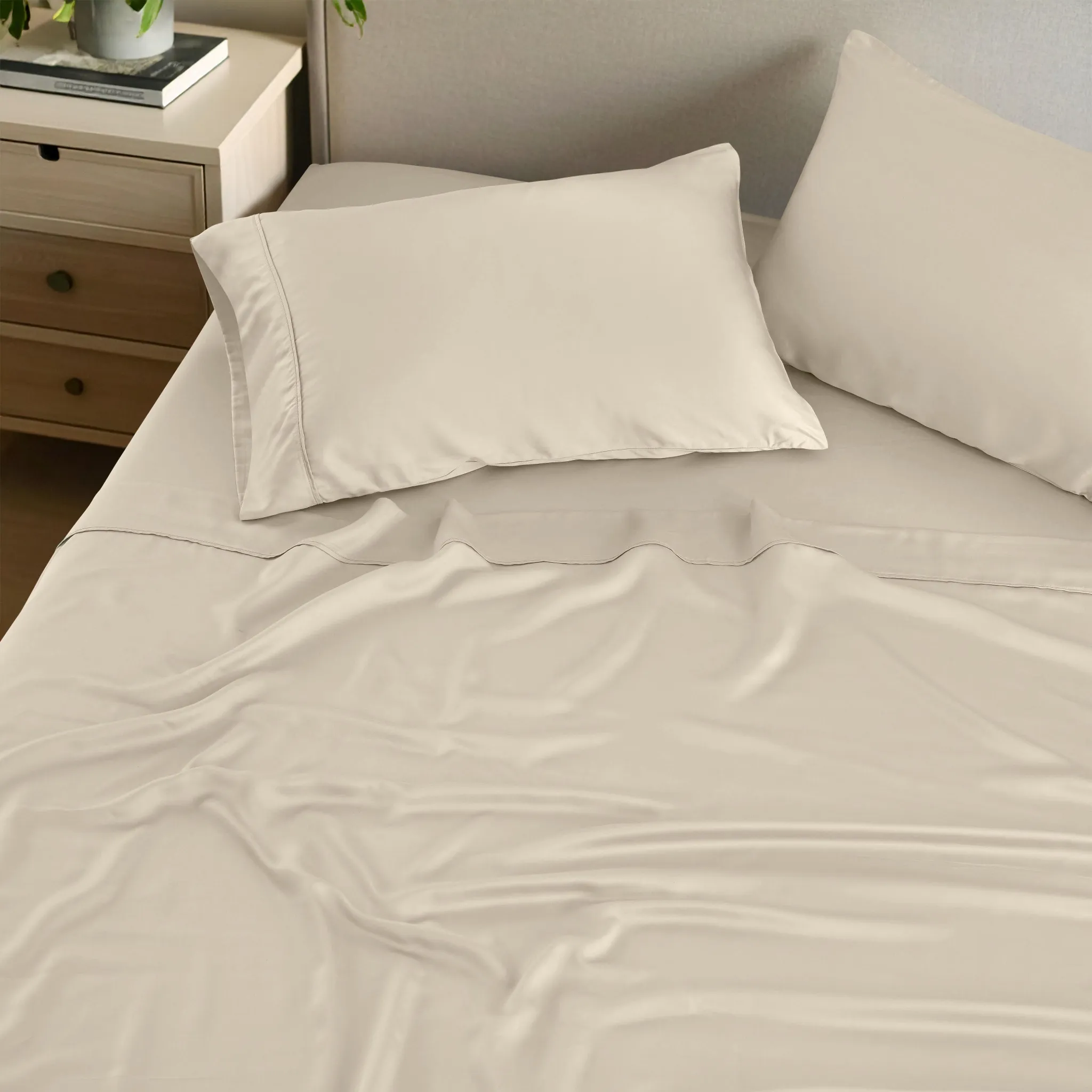 Bamboo Viscose 4-Piece Bed Sheet Set 300 Thread Count Deep Pocket - Image 14