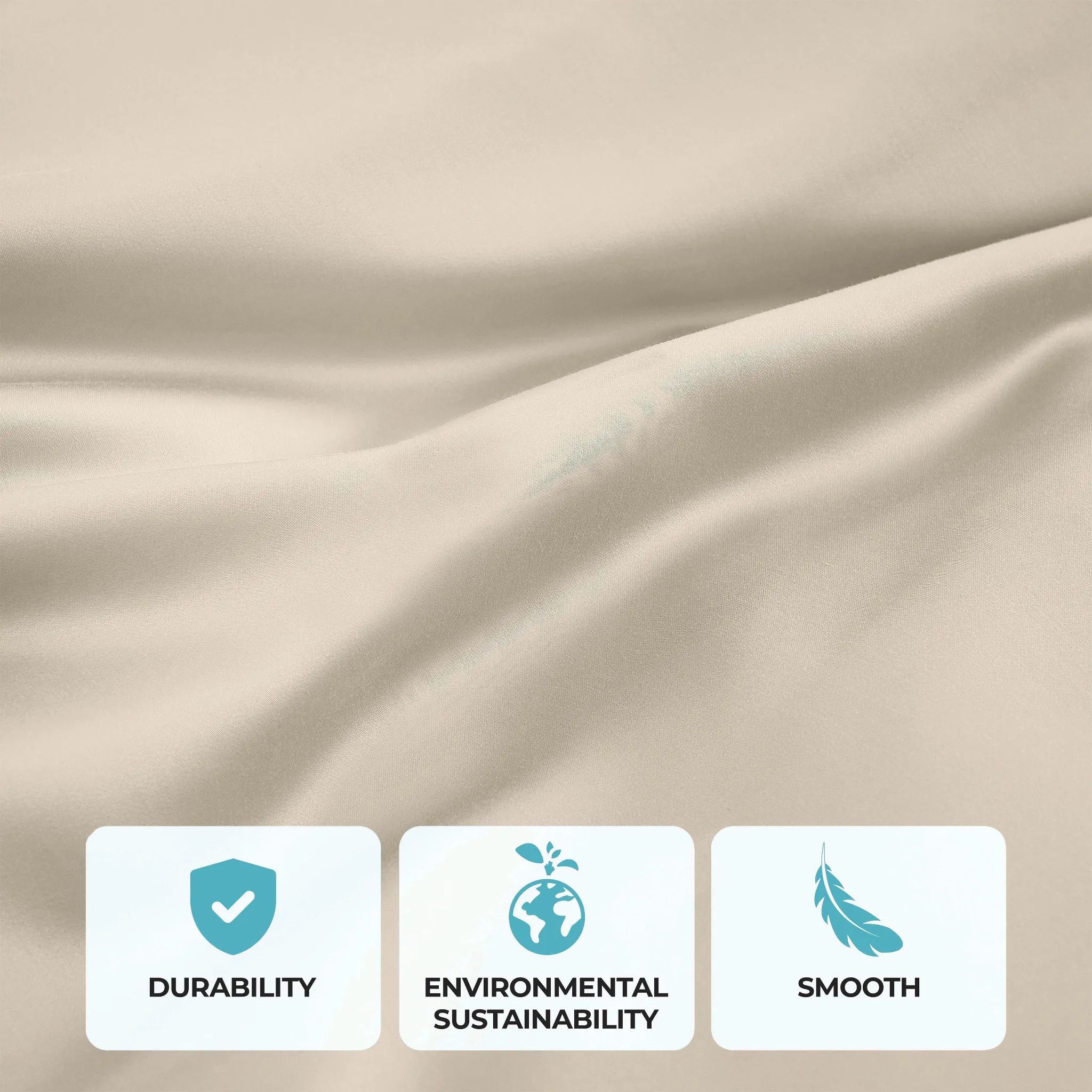 Bamboo Viscose 4-Piece Bed Sheet Set 300 Thread Count Deep Pocket - Image 15