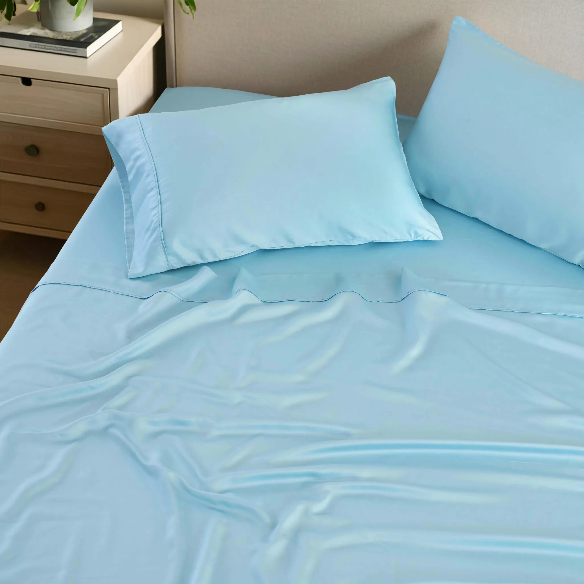Bamboo Viscose 4-Piece Bed Sheet Set 300 Thread Count Deep Pocket - Image 23