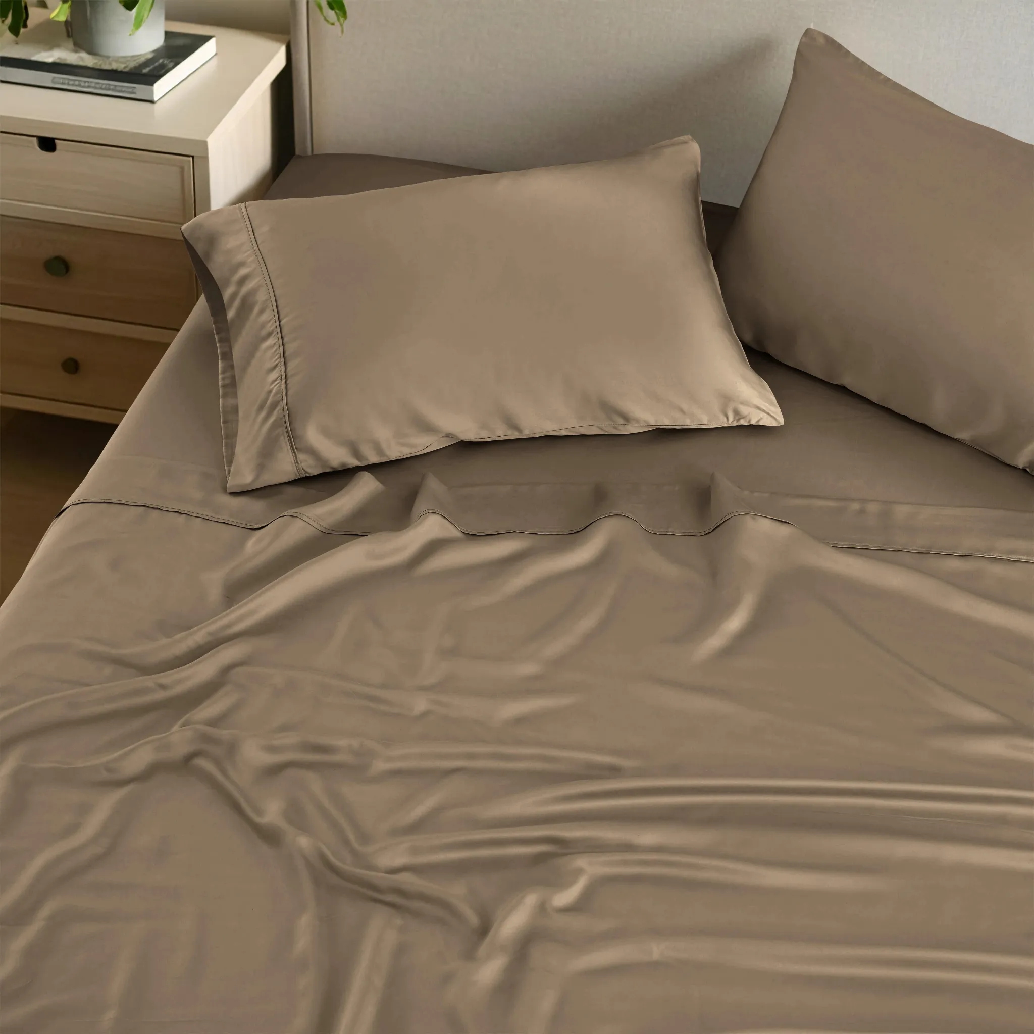 Bamboo Viscose 4-Piece Bed Sheet Set 300 Thread Count Deep Pocket - Image 32