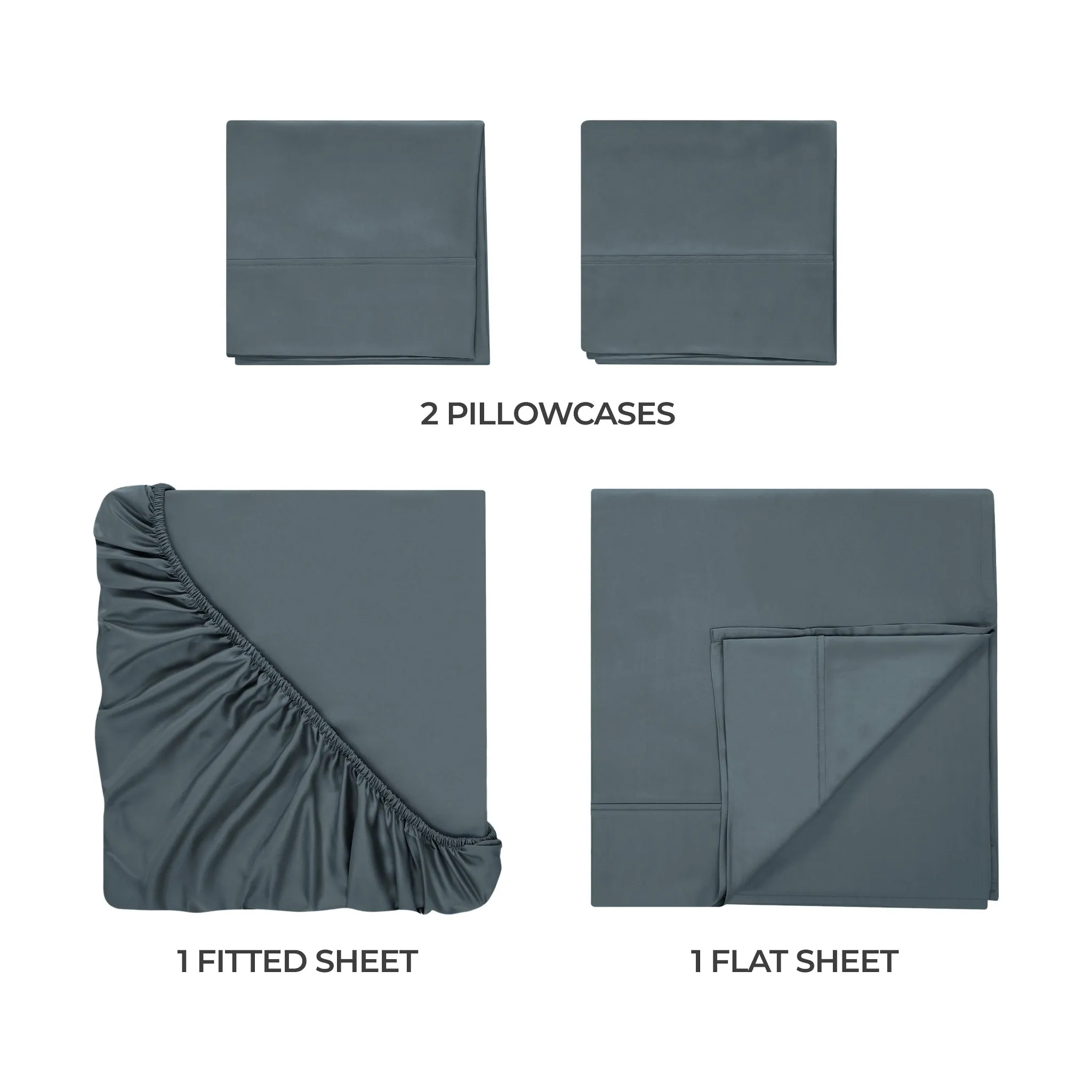 Bamboo Viscose 4-Piece Bed Sheet Set 300 Thread Count Deep Pocket - Image 40
