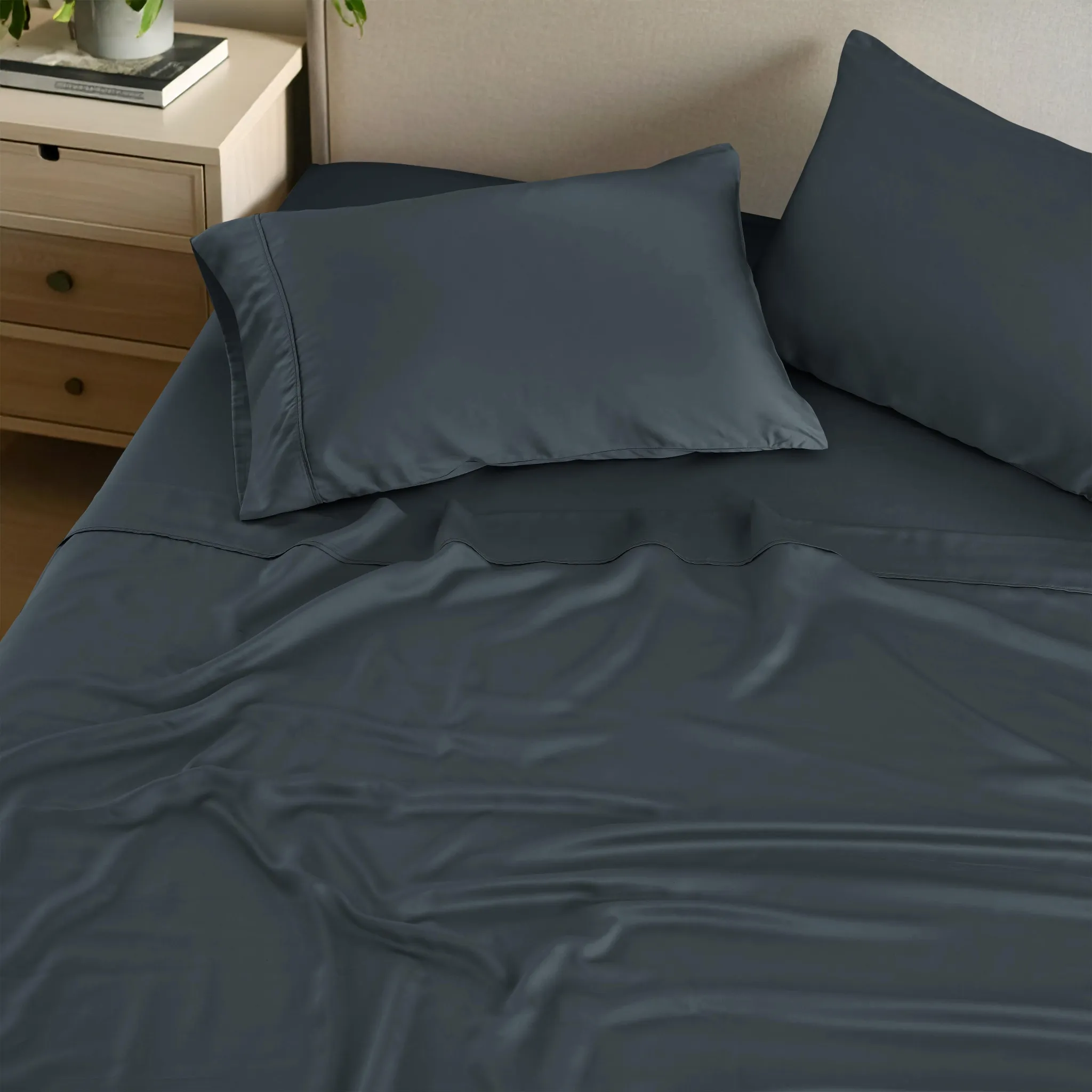 Bamboo Viscose 4-Piece Bed Sheet Set 300 Thread Count Deep Pocket - Image 41