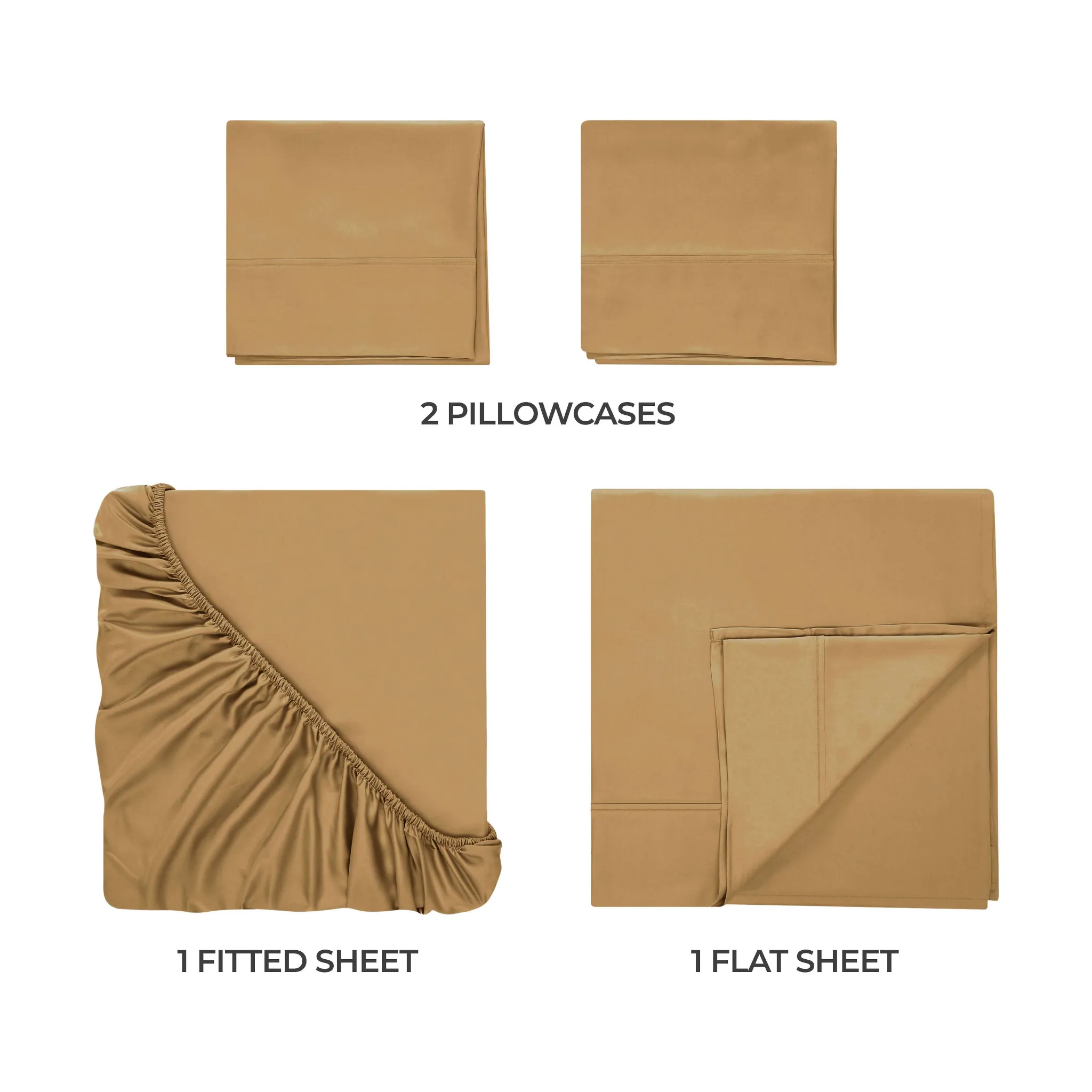 Bamboo Viscose 4-Piece Bed Sheet Set 300 Thread Count Deep Pocket - Image 49