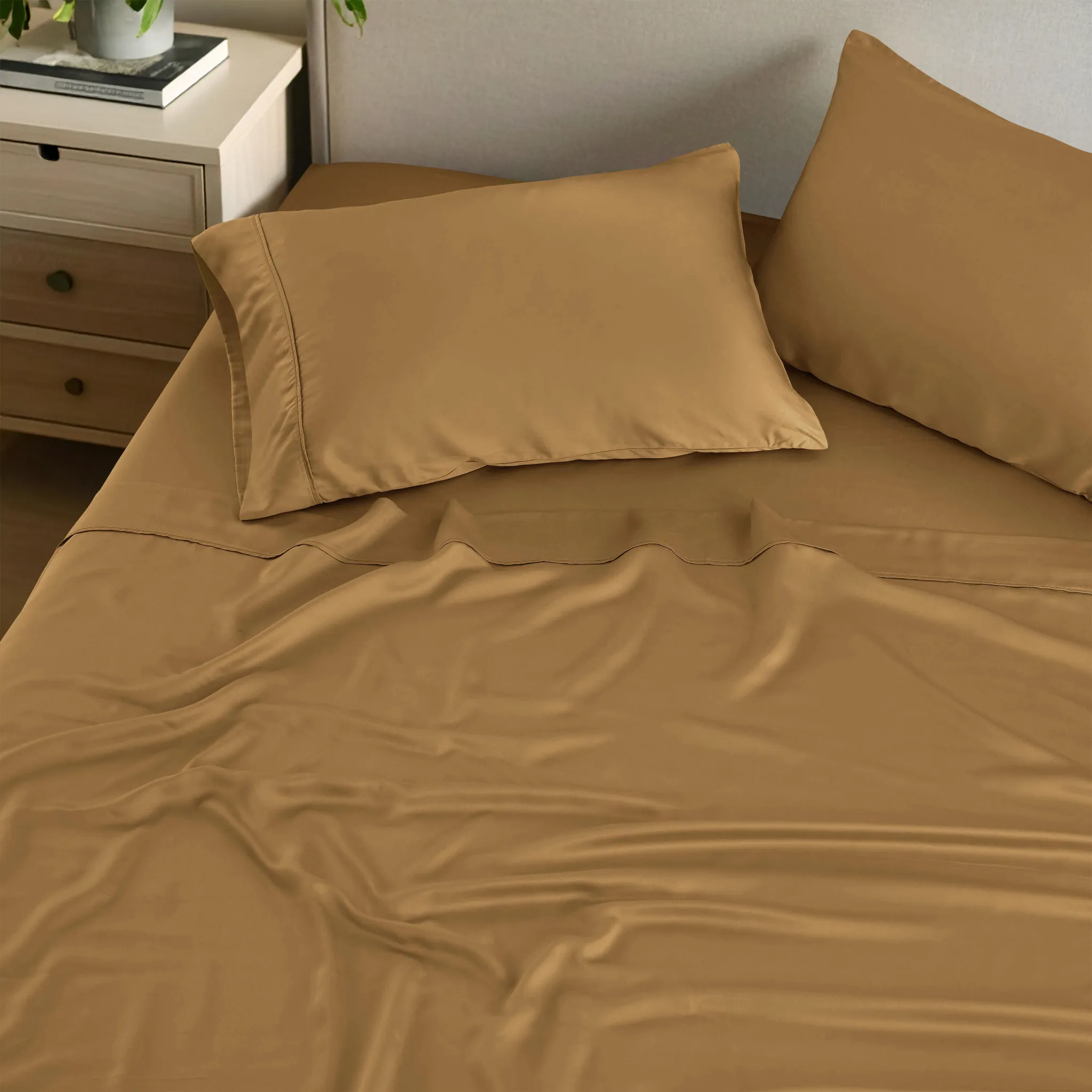 Bamboo Viscose 4-Piece Bed Sheet Set 300 Thread Count Deep Pocket - Image 50