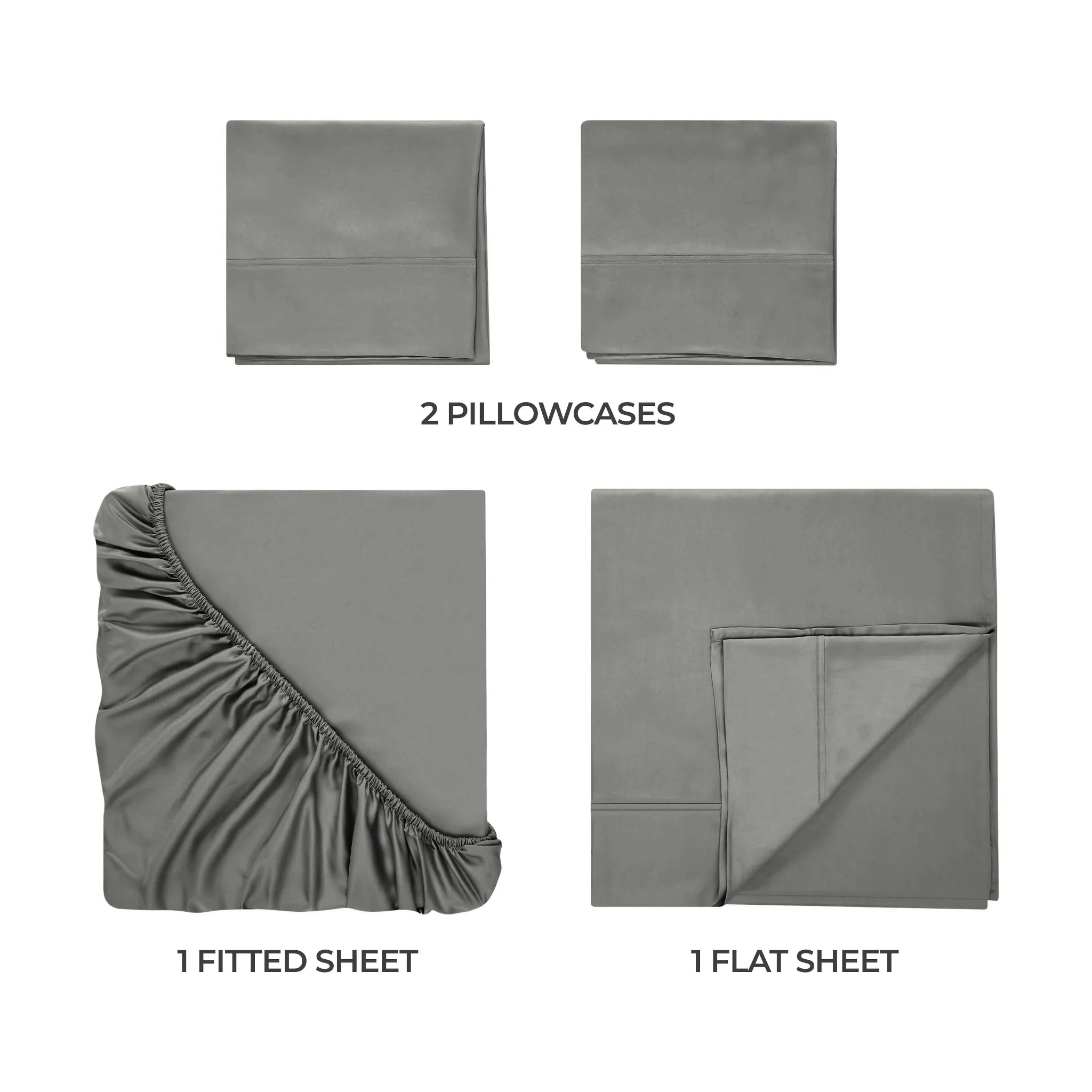 Bamboo Viscose 4-Piece Bed Sheet Set 300 Thread Count Deep Pocket - Image 58