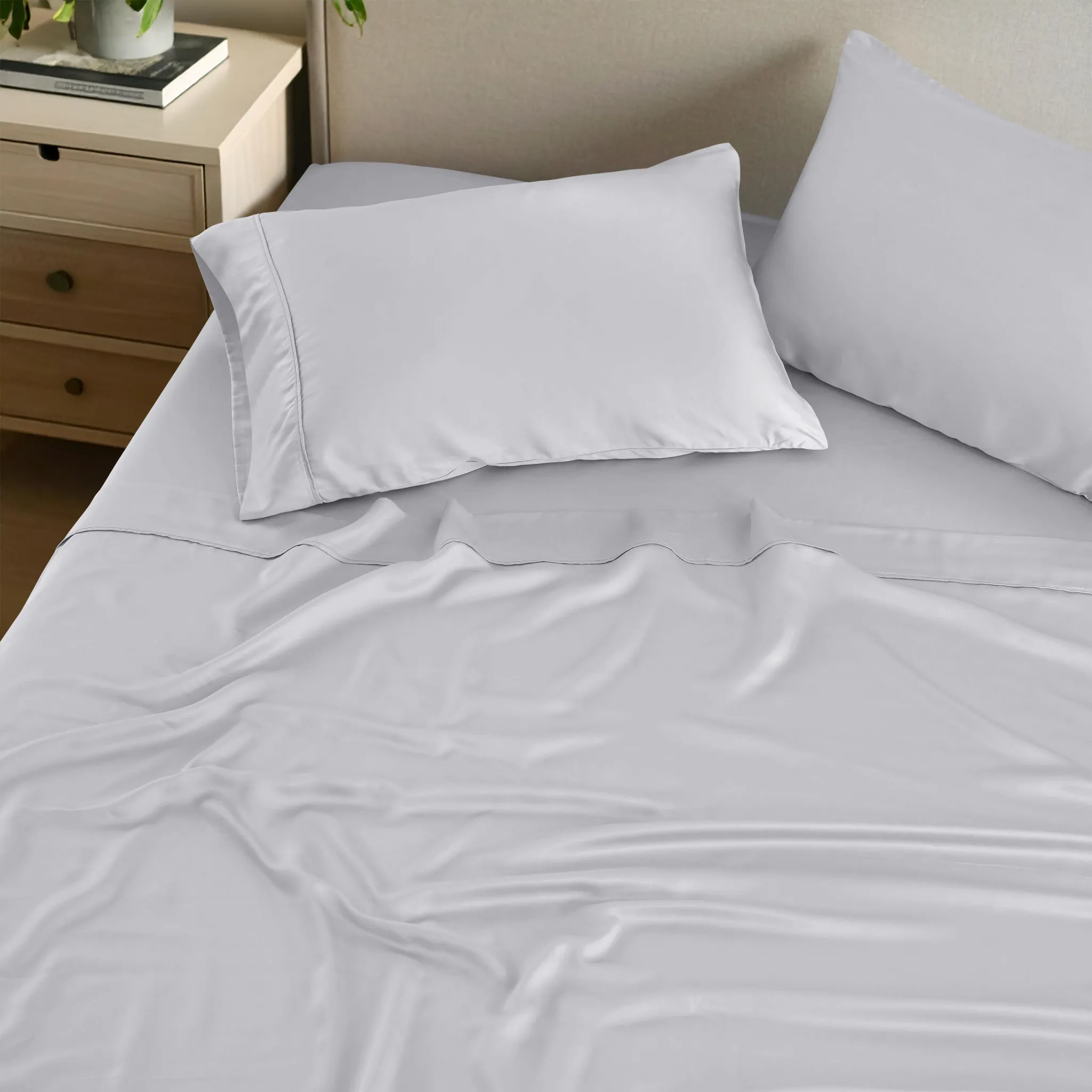 Bamboo Viscose 4-Piece Bed Sheet Set 300 Thread Count Deep Pocket - Image 68