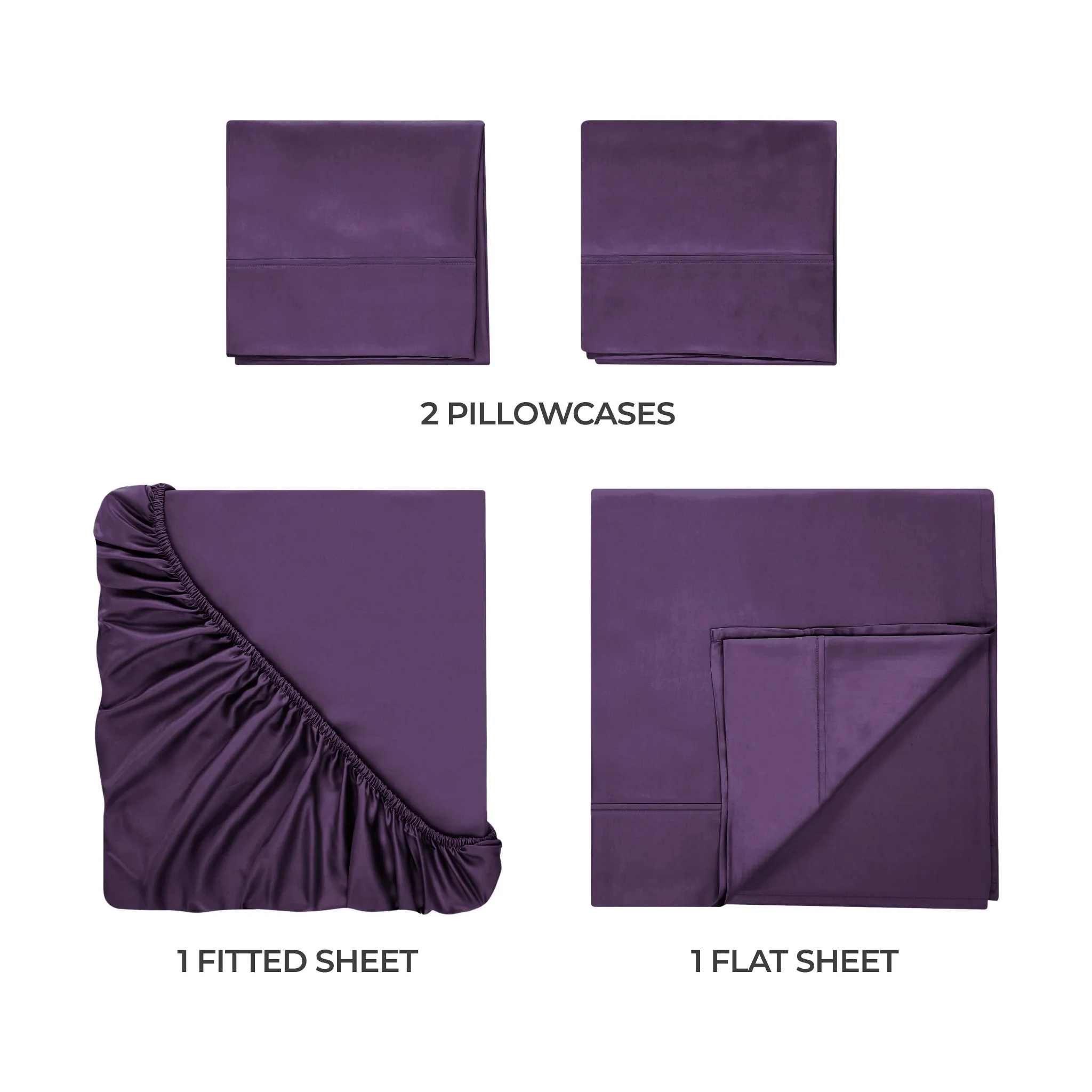 Bamboo Viscose 4-Piece Bed Sheet Set 300 Thread Count Deep Pocket - Image 76