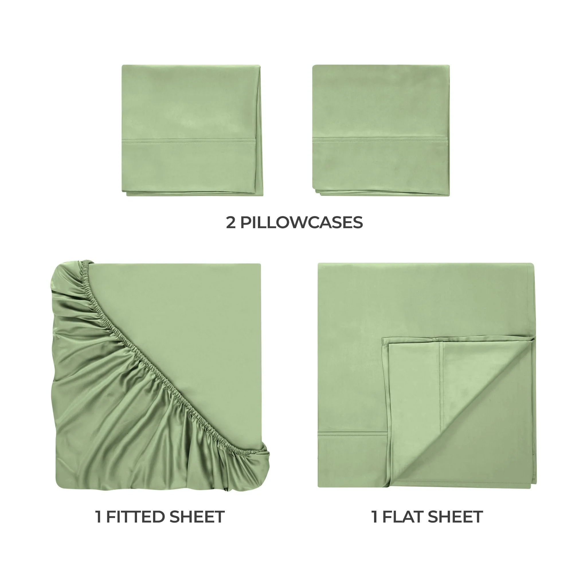Bamboo Viscose 4-Piece Bed Sheet Set 300 Thread Count Deep Pocket - Image 85
