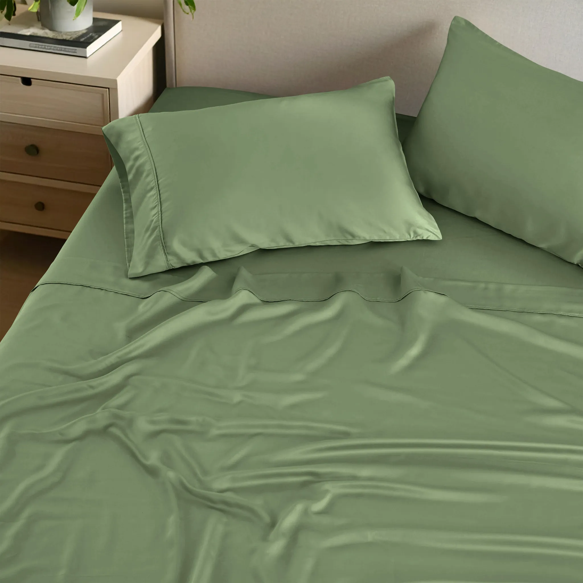 Bamboo Viscose 4-Piece Bed Sheet Set 300 Thread Count Deep Pocket - Image 86