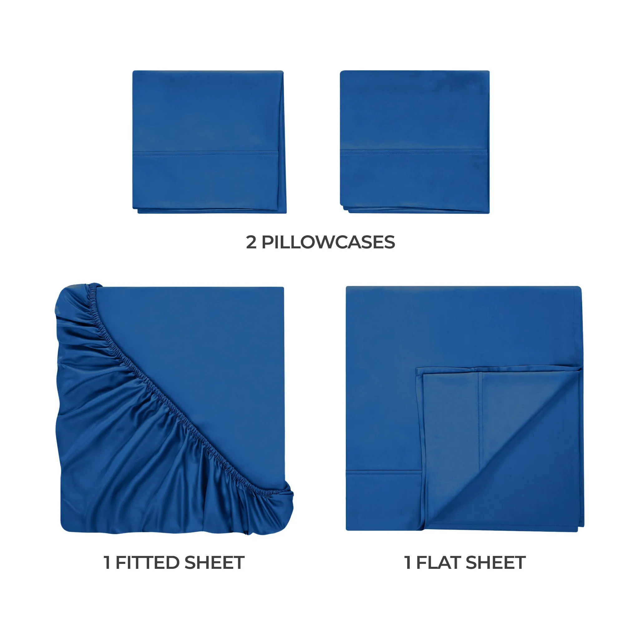 Bamboo Viscose 4-Piece Bed Sheet Set 300 Thread Count Deep Pocket - Image 94