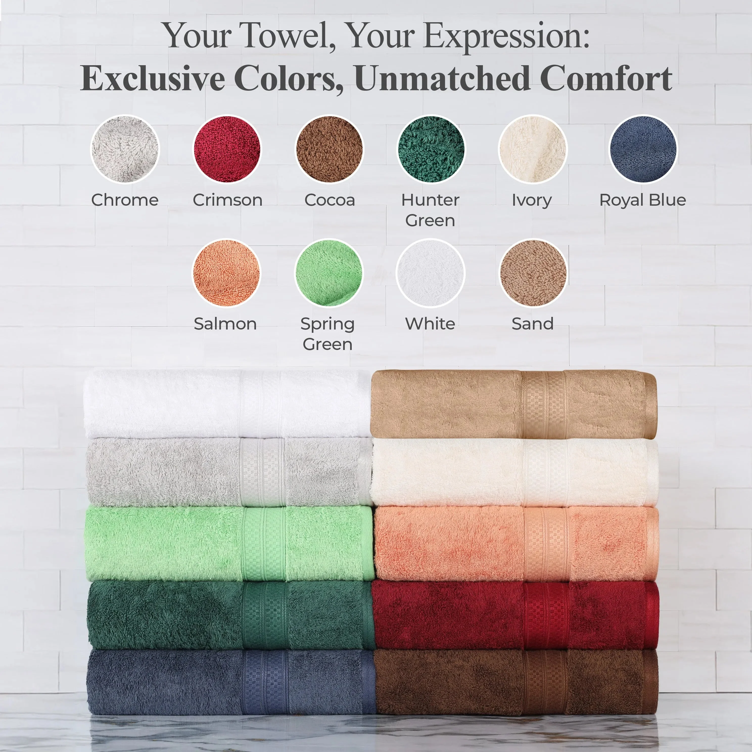 Rayon from Bamboo Cotton Blend Bath Towel Set of 2 - Image 25