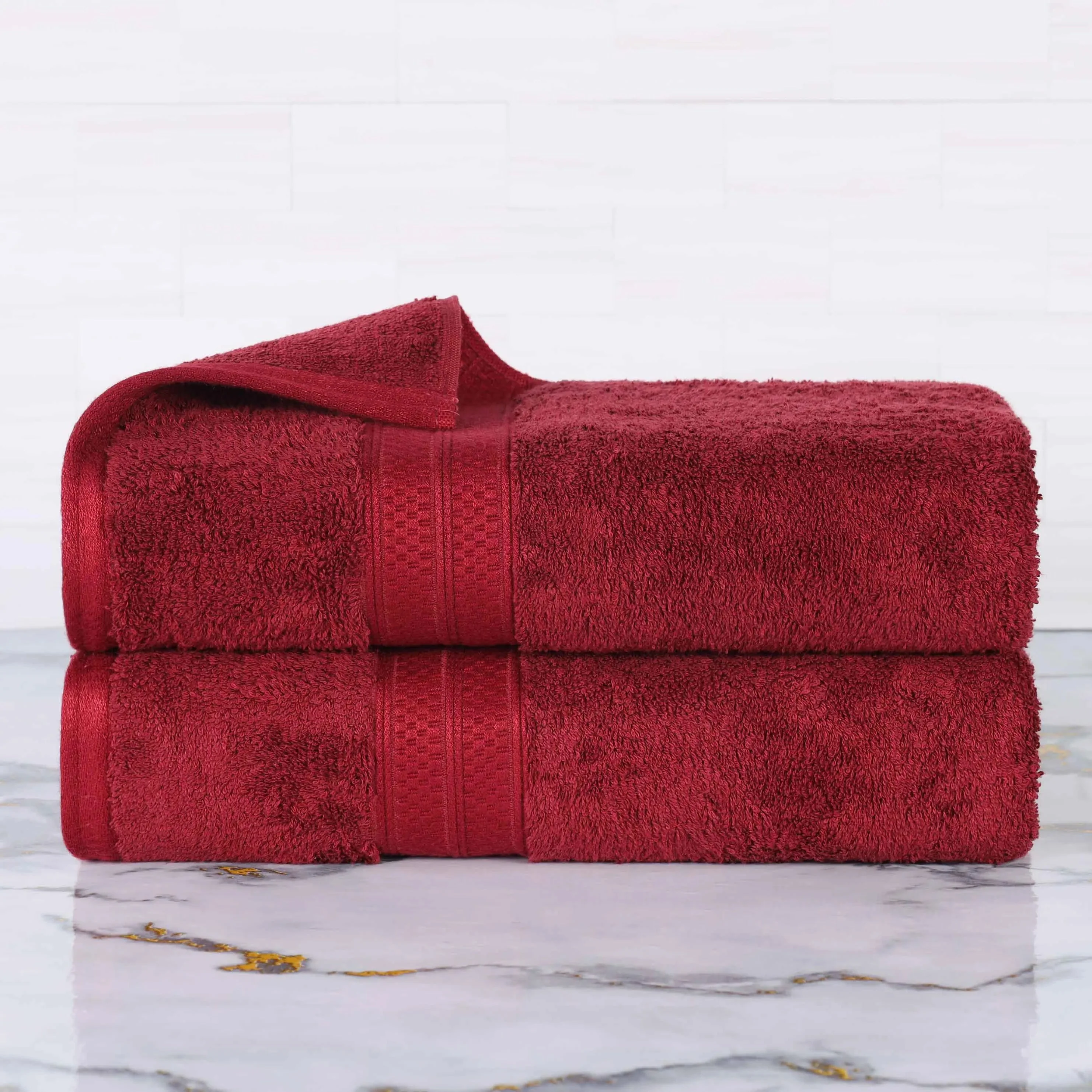 Rayon from Bamboo Cotton Blend Bath Towel Set of 2 - Image 4