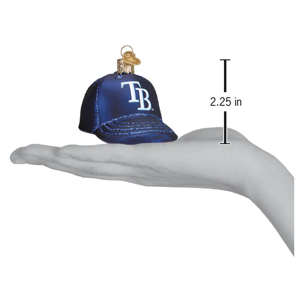 Rays Baseball Cap Ornament - Image 4