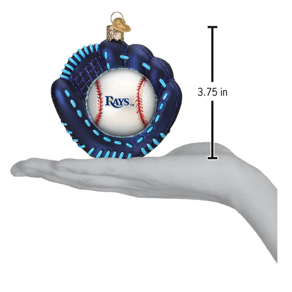 Rays Baseball Mitt Ornament - Image 5
