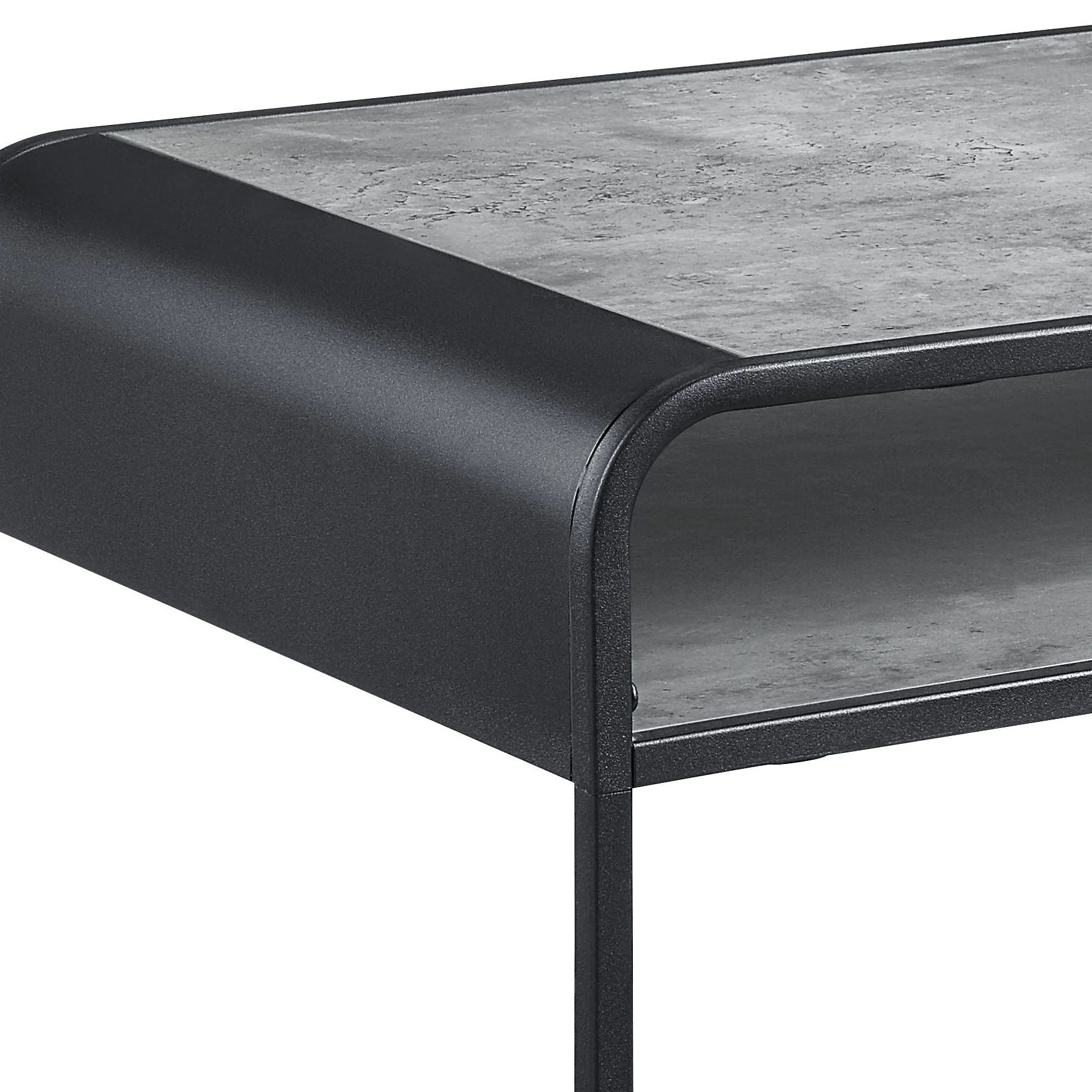 Raziela - Concrete Coffee Table - Black / Gray - Image 2