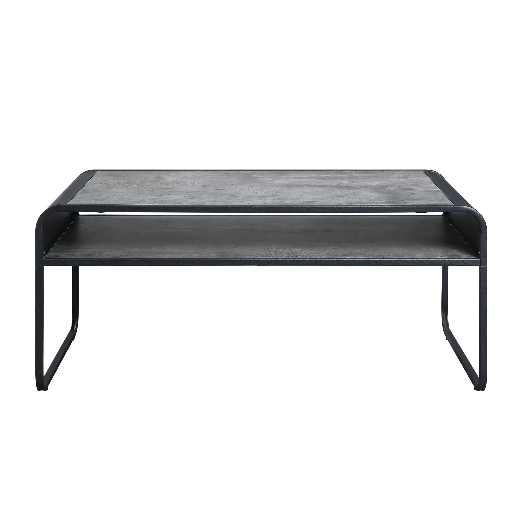 Raziela - Concrete Coffee Table - Black / Gray - Image 4