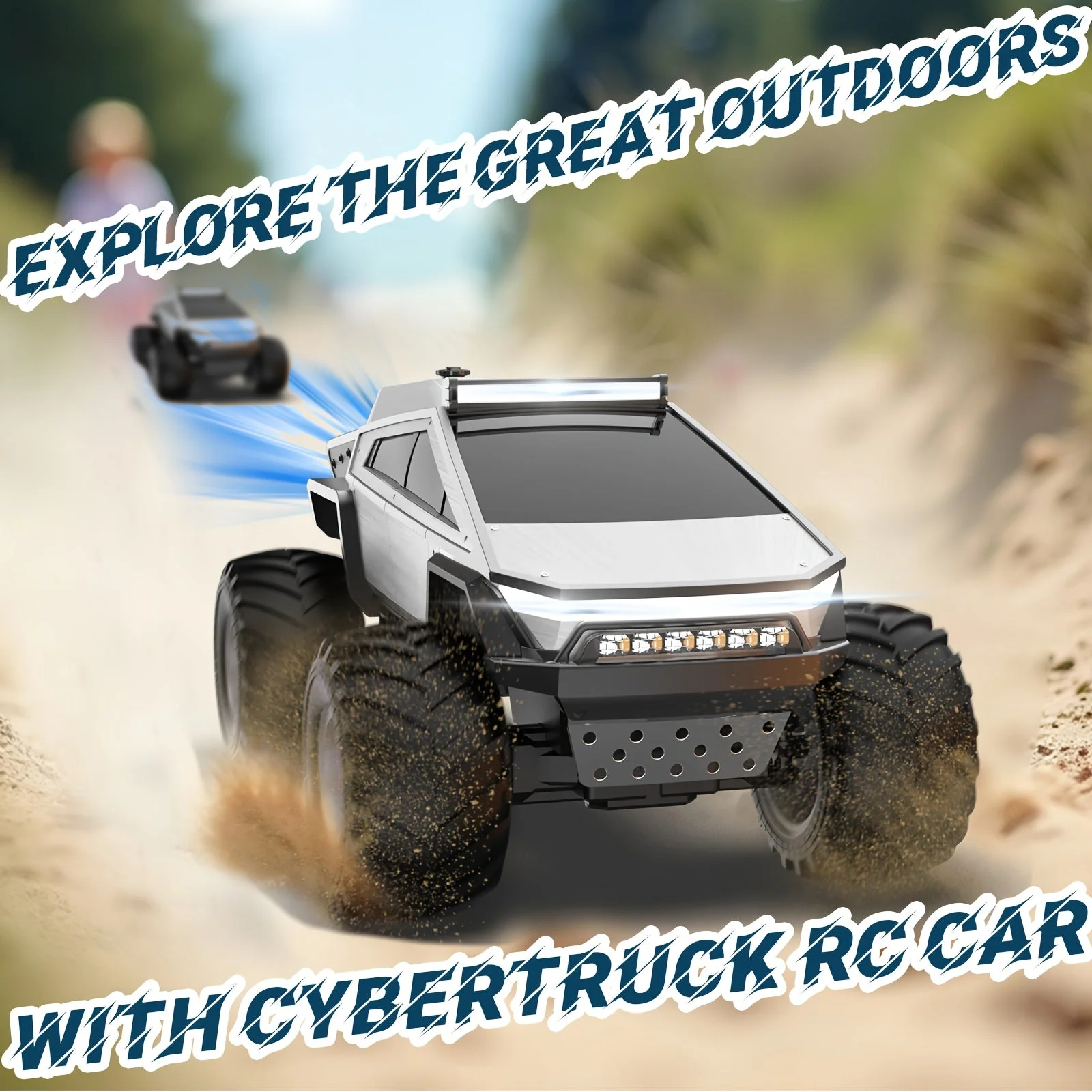 RC Monster Truck 4WD Remote Control Car Off-Road Toy with LED Lights for Kids 6+ - Image 6