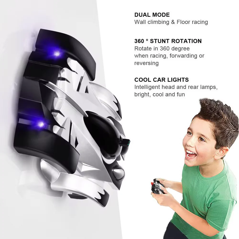 RC Wall Climbing Car Infrared Laser Tracking Remote Control Stunt Toy - Image 5
