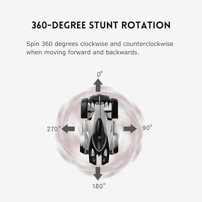 RC Wall Climbing Car Infrared Laser Tracking Remote Control Stunt Toy - Image 7