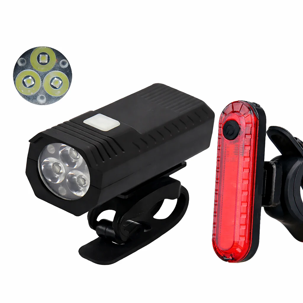 Rechargeable Bike Light Set LED Headlight and Taillight for Night Cycling Safety - Image 11