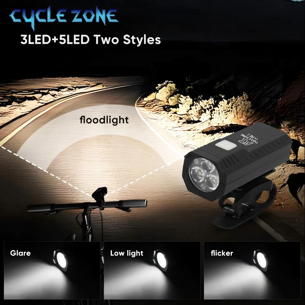 Rechargeable Bike Light Set LED Headlight and Taillight for Night Cycling Safety - Image 4
