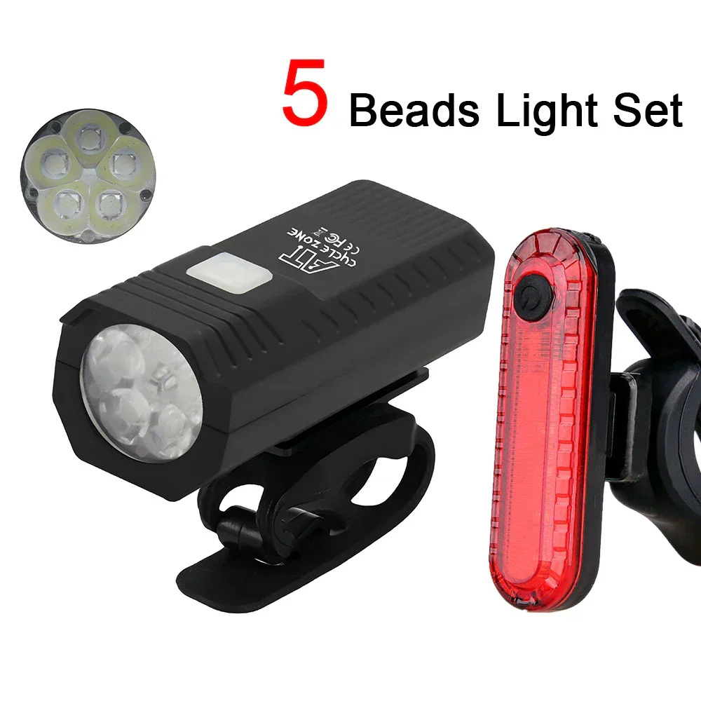 Rechargeable Bike Light Set LED Headlight and Taillight for Night Cycling Safety - Image 9