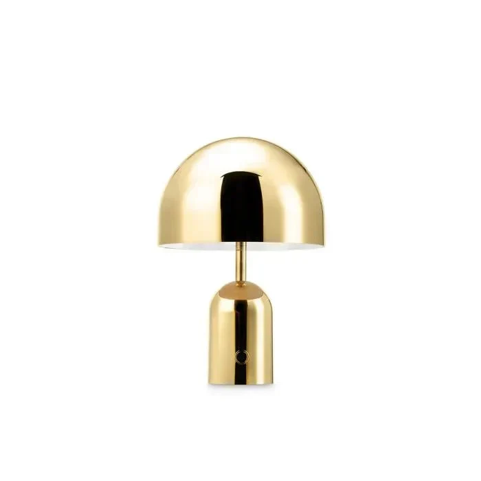 Rechargeable Chrome Table Lamp Dimmable Wireless LED Dome Light - Image 2