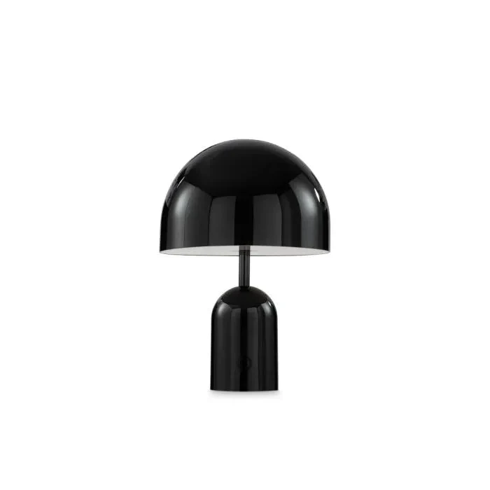Rechargeable Chrome Table Lamp Dimmable Wireless LED Dome Light - Image 3