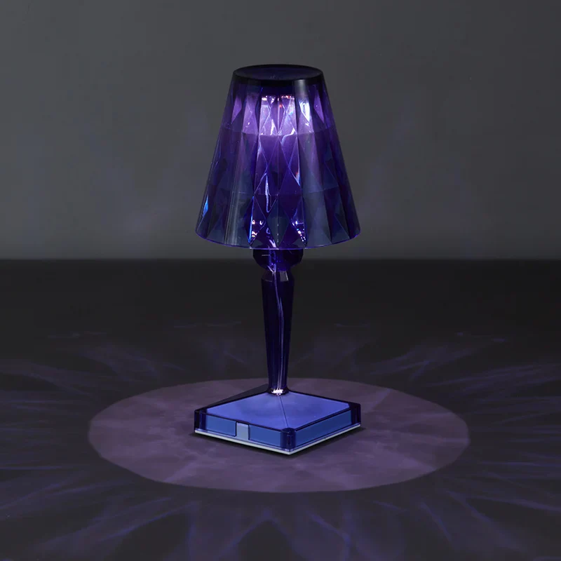 Rechargeable Diamond Table Lamp USB Crystal Bedside Light Acrylic Desk Decor - Image 10