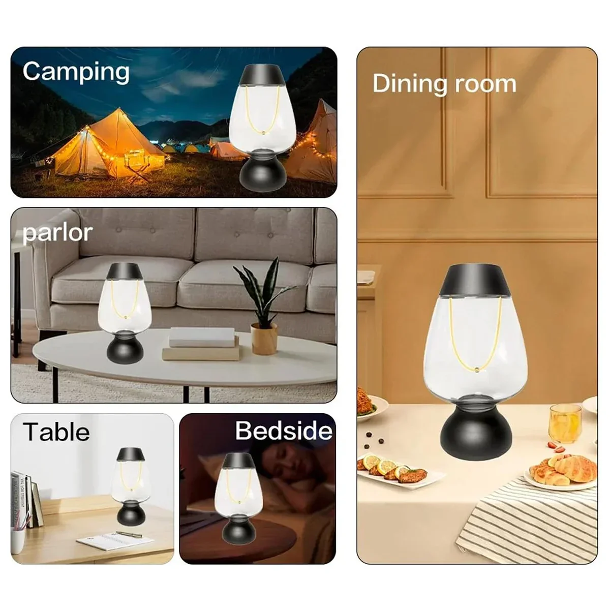 Rechargeable Dimmable LED Filament Table Lamp – Nordic Cordless Bedside Light - Image 6