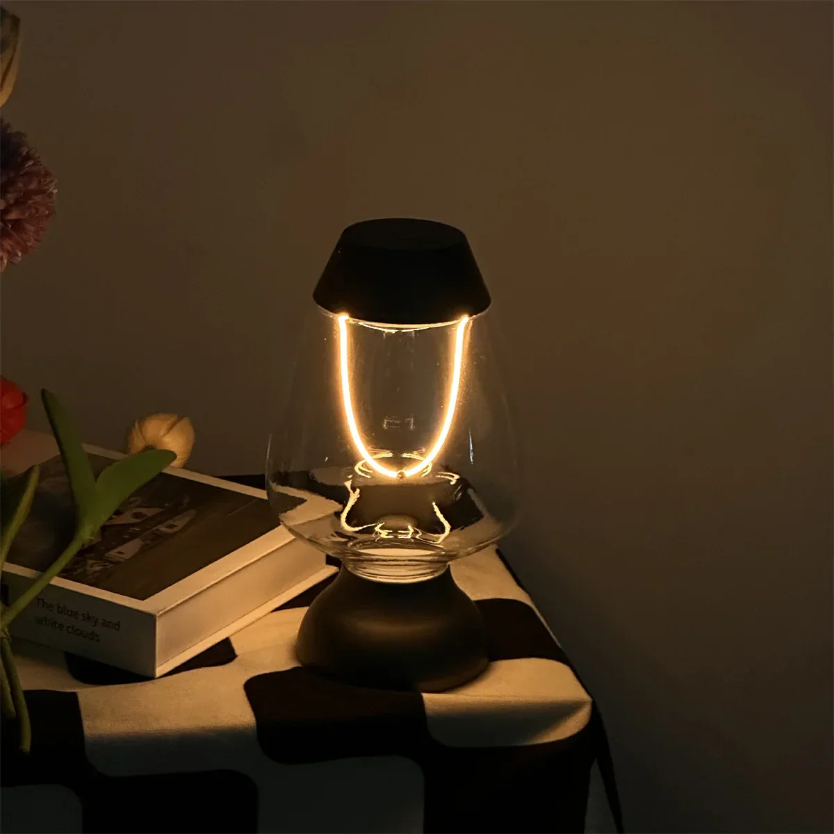 Rechargeable Dimmable LED Filament Table Lamp – Nordic Cordless Bedside Light - Image 7
