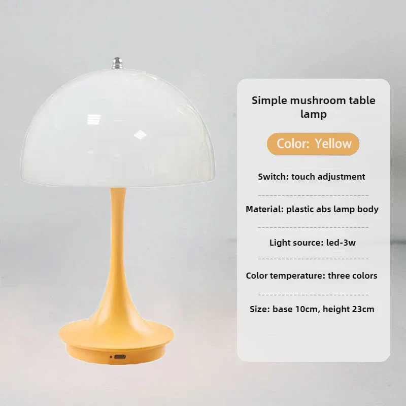Rechargeable Dimmable LED Table Lamp Touch Control Bedside Light for Bedroom - Image 12