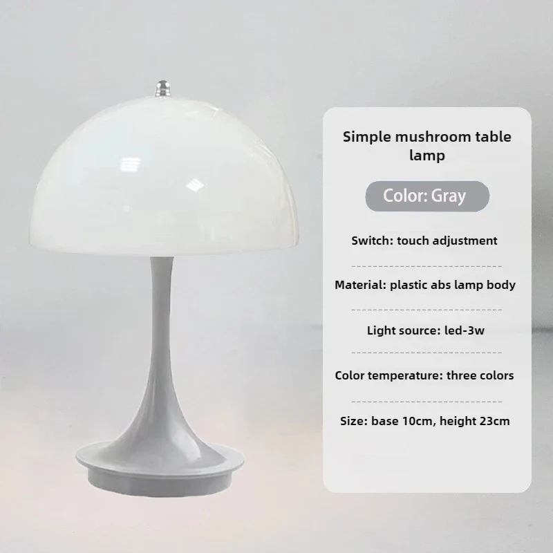 Rechargeable Dimmable LED Table Lamp Touch Control Bedside Light for Bedroom - Image 13