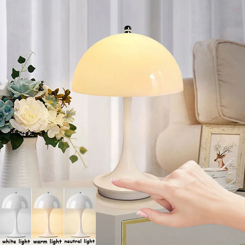 Rechargeable Dimmable LED Table Lamp Touch Control Bedside Light for Bedroom - Image 9