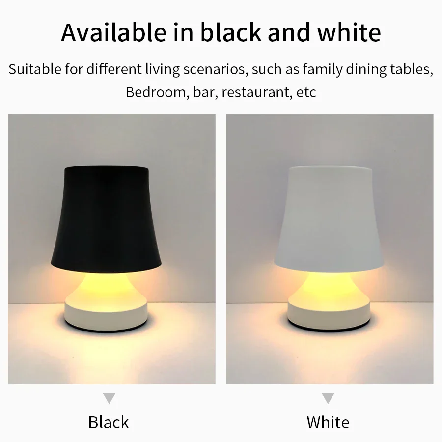 Rechargeable LED Desk Lamp 3-Color Adjustable Bedside Table Light Modern Decor - Image 5