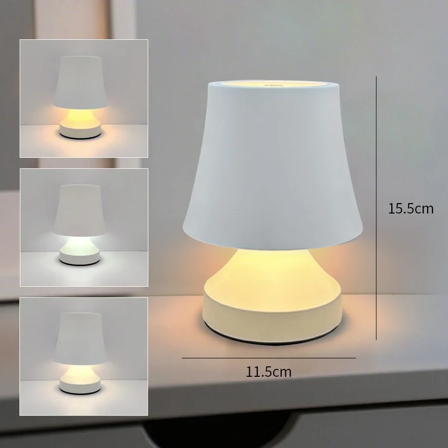 Rechargeable LED Desk Lamp 3-Color Adjustable Bedside Table Light Modern Decor - Image 8