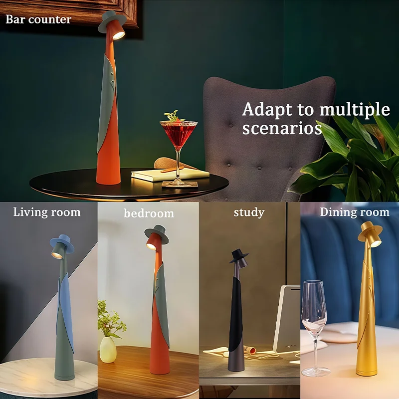 Rechargeable LED Desk Lamp Touch Dimmable Bedside Light for Bedroom Home - Image 6
