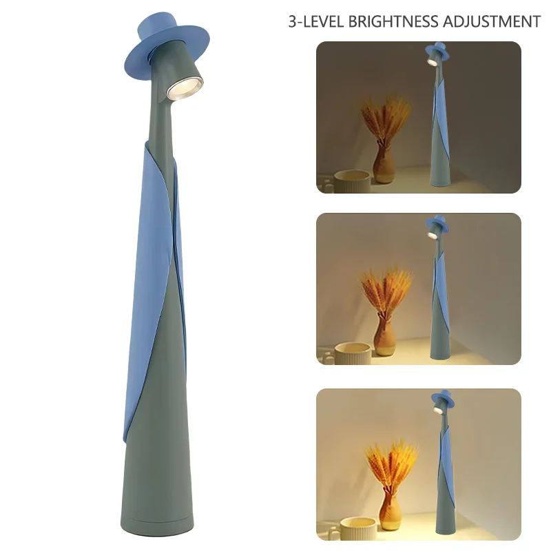 Rechargeable LED Desk Lamp Touch Dimmable Bedside Light for Bedroom Home - Image 8