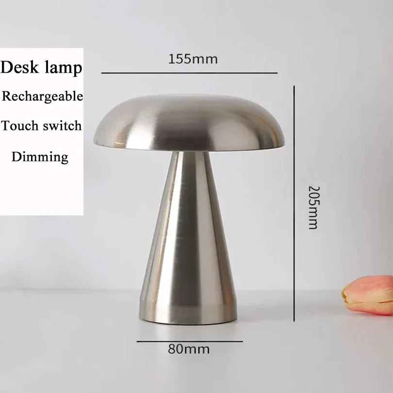 Rechargeable LED Mushroom Table Lamp Touch Sensor Bedside Night Light Decor - Image 10