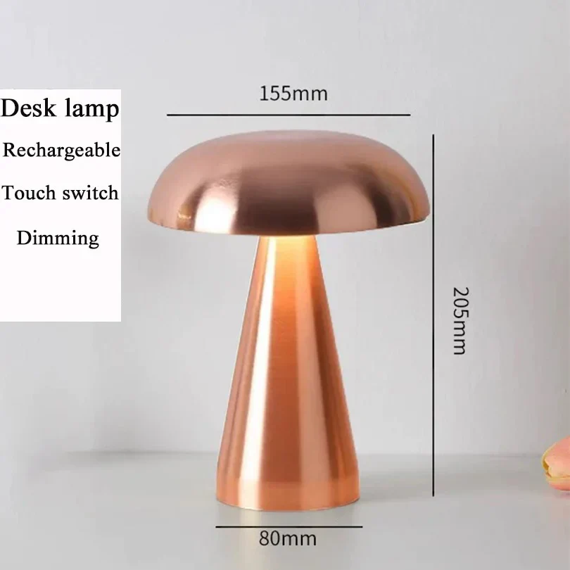 Rechargeable LED Mushroom Table Lamp Touch Sensor Bedside Night Light Decor - Image 11