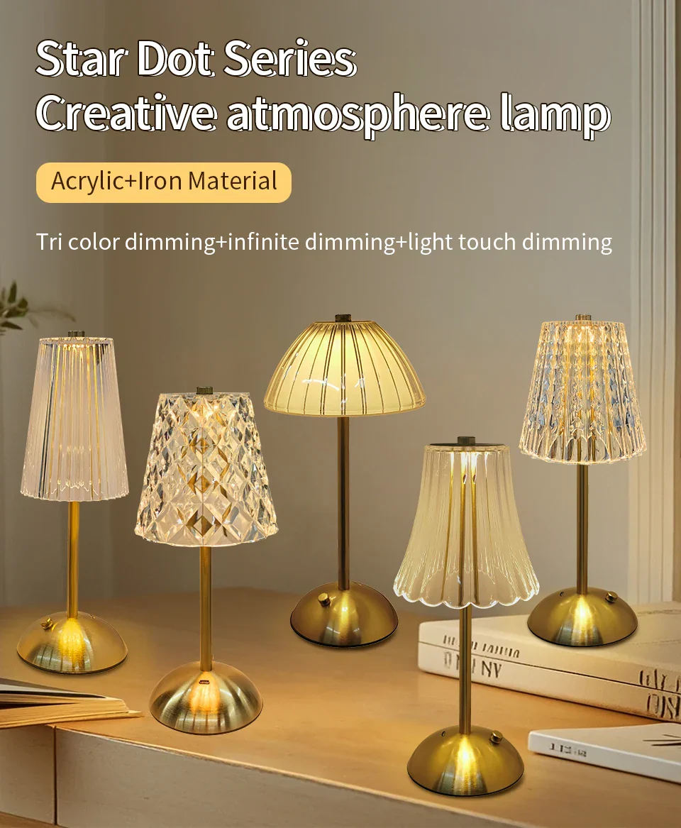 Rechargeable LED Table Lamp – Touch Dimmable Wireless Light for Bedroom & Desk - Image 5