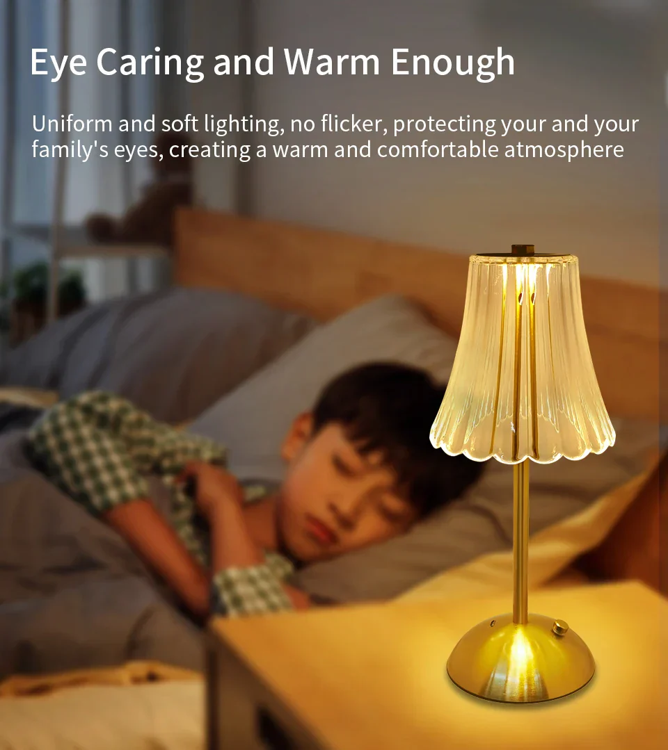 Rechargeable LED Table Lamp – Touch Dimmable Wireless Light for Bedroom & Desk - Image 6