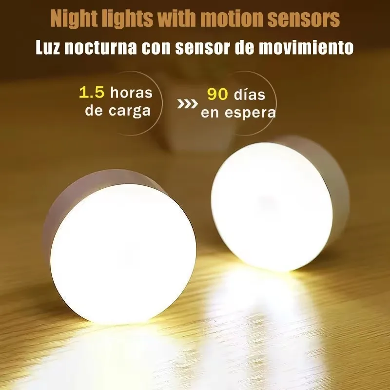 Rechargeable LED Touch Night Light USB Magnetic Wall Lamp Dimmable Portable - Image 2