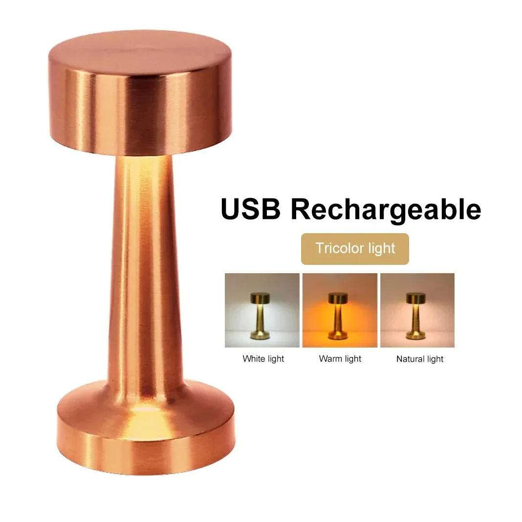 Rechargeable LED Touch Table Lamp USB Desk Light for Bedroom Bar Mood Lighting - Image 11