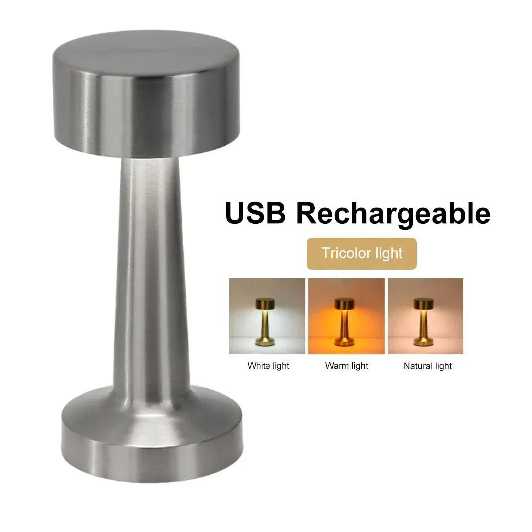 Rechargeable LED Touch Table Lamp USB Desk Light for Bedroom Bar Mood Lighting - Image 12