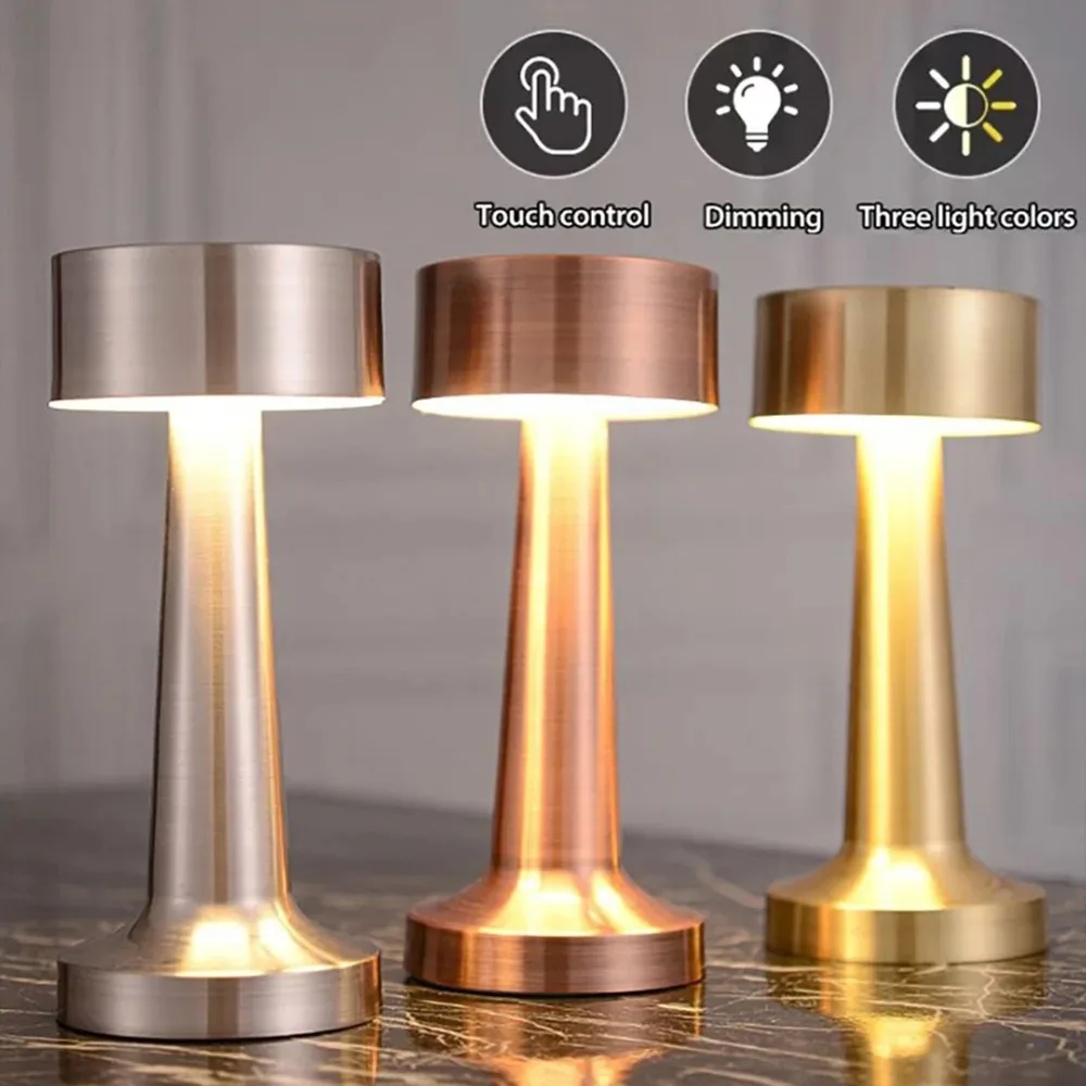 Rechargeable LED Touch Table Lamp USB Desk Light for Bedroom Bar Mood Lighting - Image 7