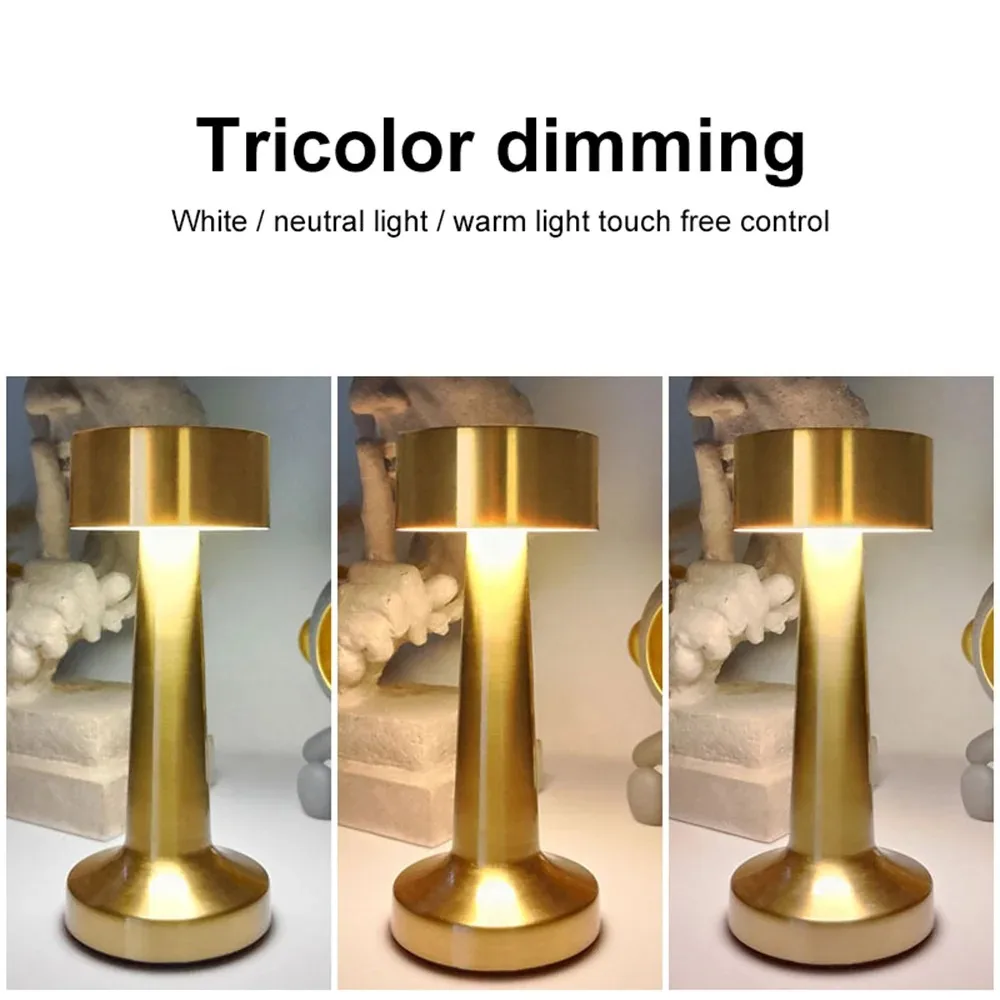 Rechargeable LED Touch Table Lamp USB Desk Light for Bedroom Bar Mood Lighting - Image 8